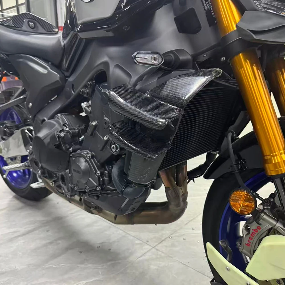 لياماها MT09 MT-09/SP 2024 2025 2026 100% ألياف الكربون دراجة نارية الجناح الجانب الثابتة الجناح عالية اللمعان هدية تعديل #2