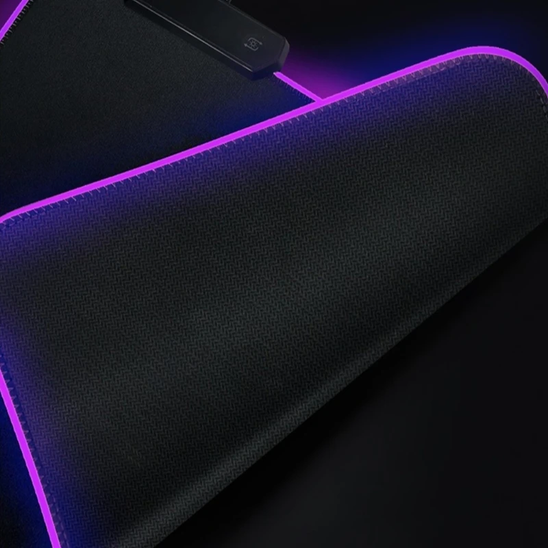 LED Gaming Mouse Pad 7 Color Light Extended Soft Computer Mouse Mat Nonslip Rubber Base Decorations for Gaming Esports