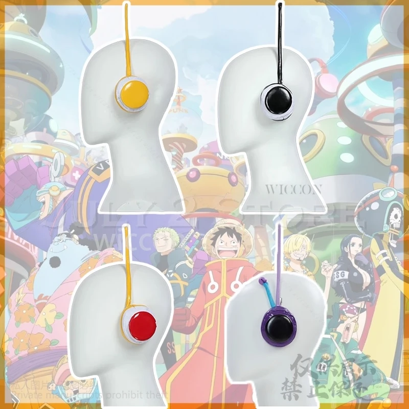 エッグヘッドアイランドコスプレ衣装,アニメ,ロビンリス波アクセサリー,革のヘッドフォンの装飾,ハロウィーンのピース