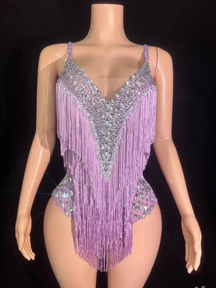 High Quality Hot Stamping Sexy Suspender Fringe Jumpsuit 2025 New Fashionable Custom Women'S Clothing