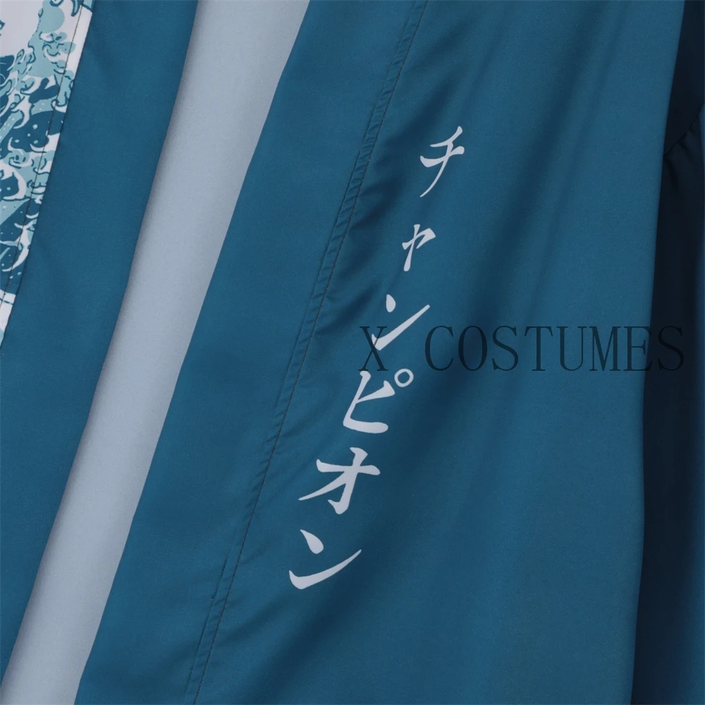 Men's Kimono Cardigans Japanese ukiyoe sea wave Loose Fit Open Front Shirt Kimono Men Blue Casual Summer shirt Beach Shirt