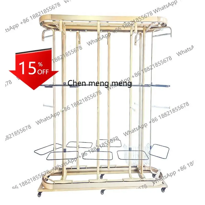 E153 Independent floor 360-degree multi-functional rotating hanger Cloakroom Storage Metal clothes rack