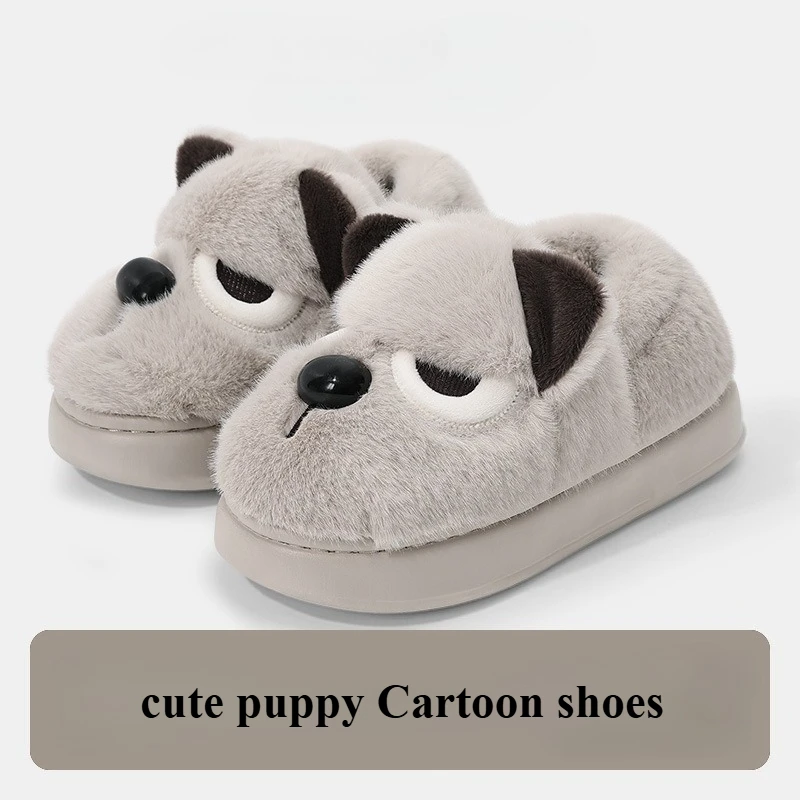 8cm Height Increase Women's Slippers Plush Rabbit Platform Shoes Fashion Womens Cotton Mop Keep Warm Comfortable Shoes for Women