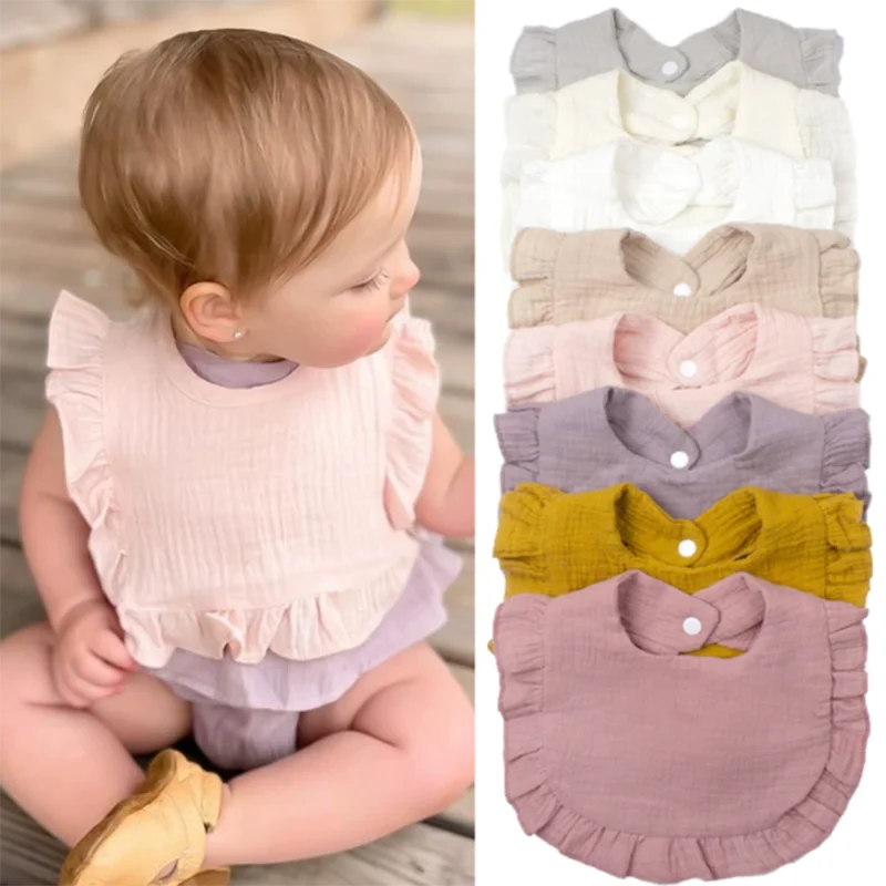 

Детские хлопковые нагрудники для кормления U-образный шарф со слюной для младенцев, несущий фартук для ухода за детьми, слюнявчики, обеденный халат для девочек, нагрудники