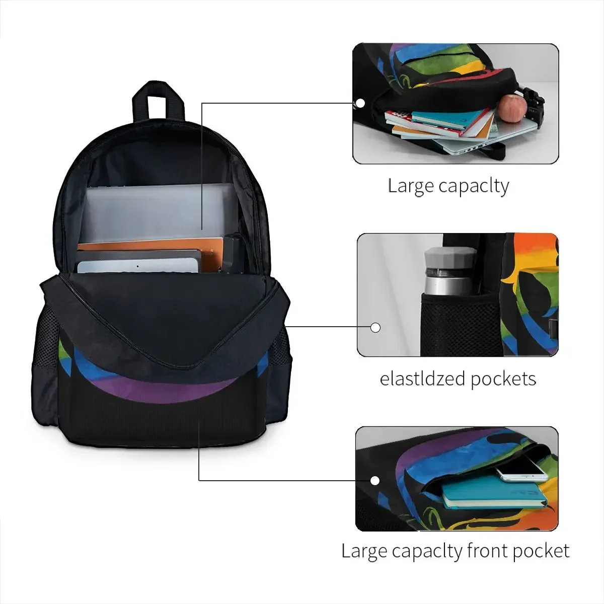 Mortal Kombat Logo Backpacks Boys Girls Bookbag Students School Bags Cartoon Kids Rucksack Travel Rucksack Shoulder Bag
