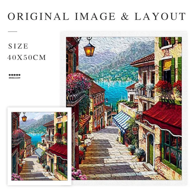 GATYZTORY Coloring By Numbers City Landscape Drawing On Canvas HandPainted Art Gift DIY Painting By Numbers Kits Home Decor