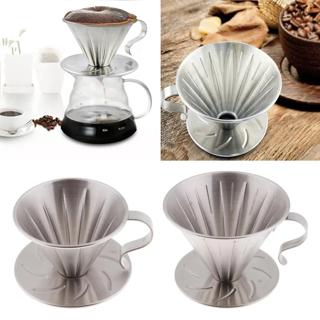 재사용 가능한 핸드 커피 필터, 실리콘 컵 필터