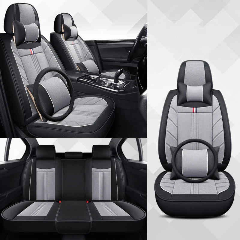 

Льняной чехол на автомобильное сиденье для Hyundai I20 Santa Fe Creta Sonata Accent Solaris Niro BMW E92 F31 E90, автомобильные аксессуары, дышащие подушечки