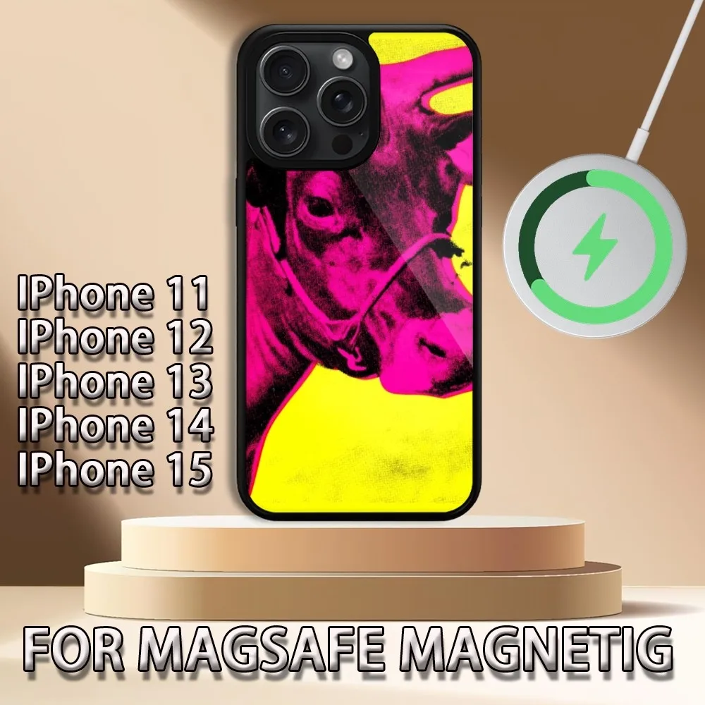 Andy Warhol Art  Phone Case For iPhone 15 14 13 12 11 Pro Max Plus Magsafe Magnetic Wireless Charging Cover