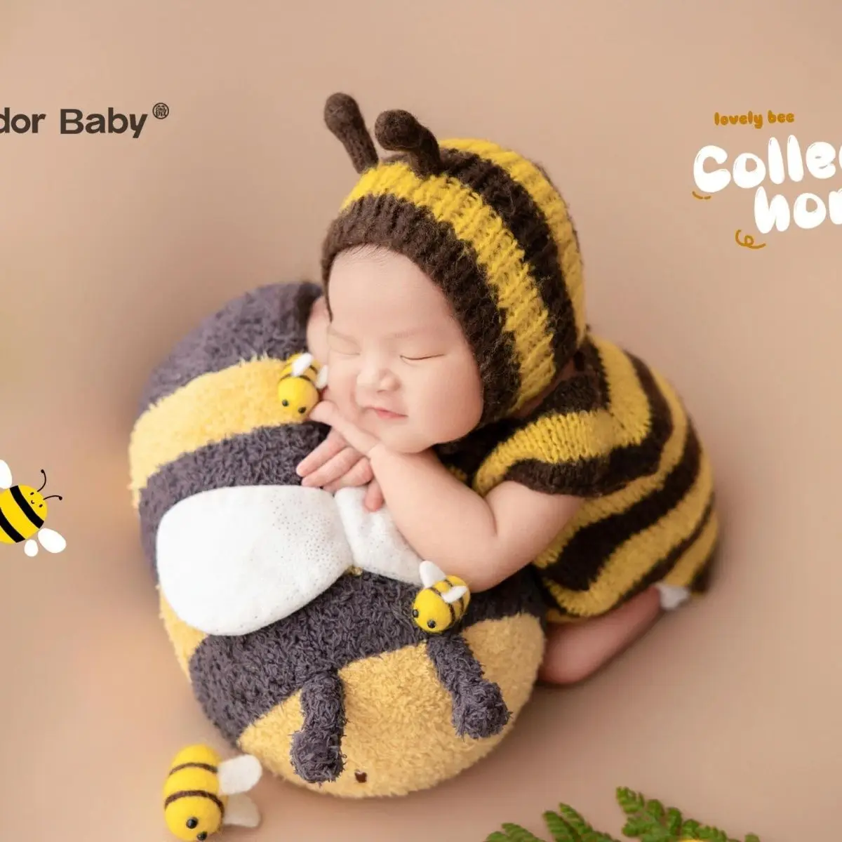 Bai Rizhao Rekwizyt fotograficzny Noworodek Rekwizyt fotograficzny Motyw fotograficzny Little Bee 신생아사진 아기 코스프레 신생아