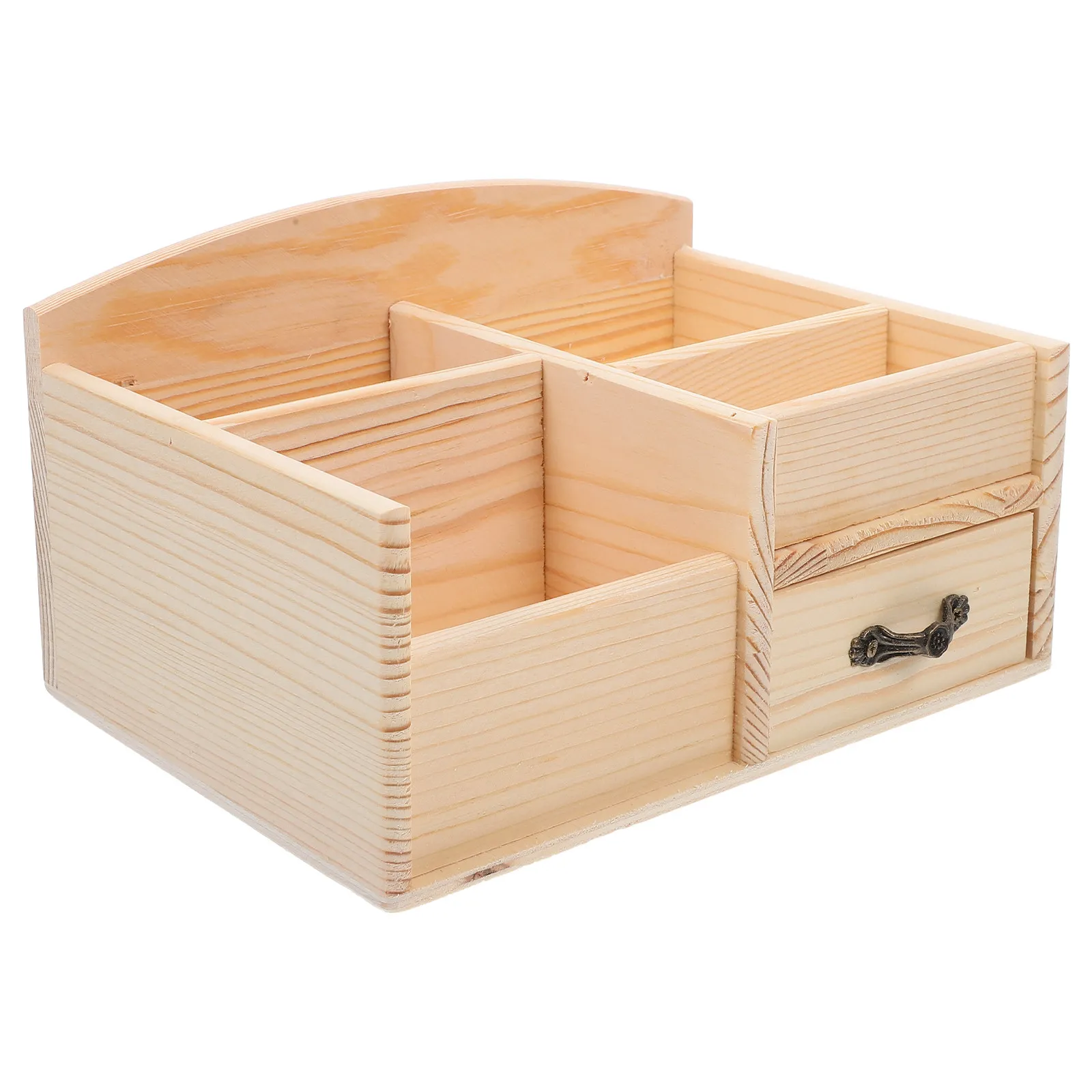 

Настольный органайзер с ящиками, деревянный ящик для хранения, компактный дизайн, подставка для ручек, держатель для наушников, зарядных устройств, ножниц, органайзер для мелочей