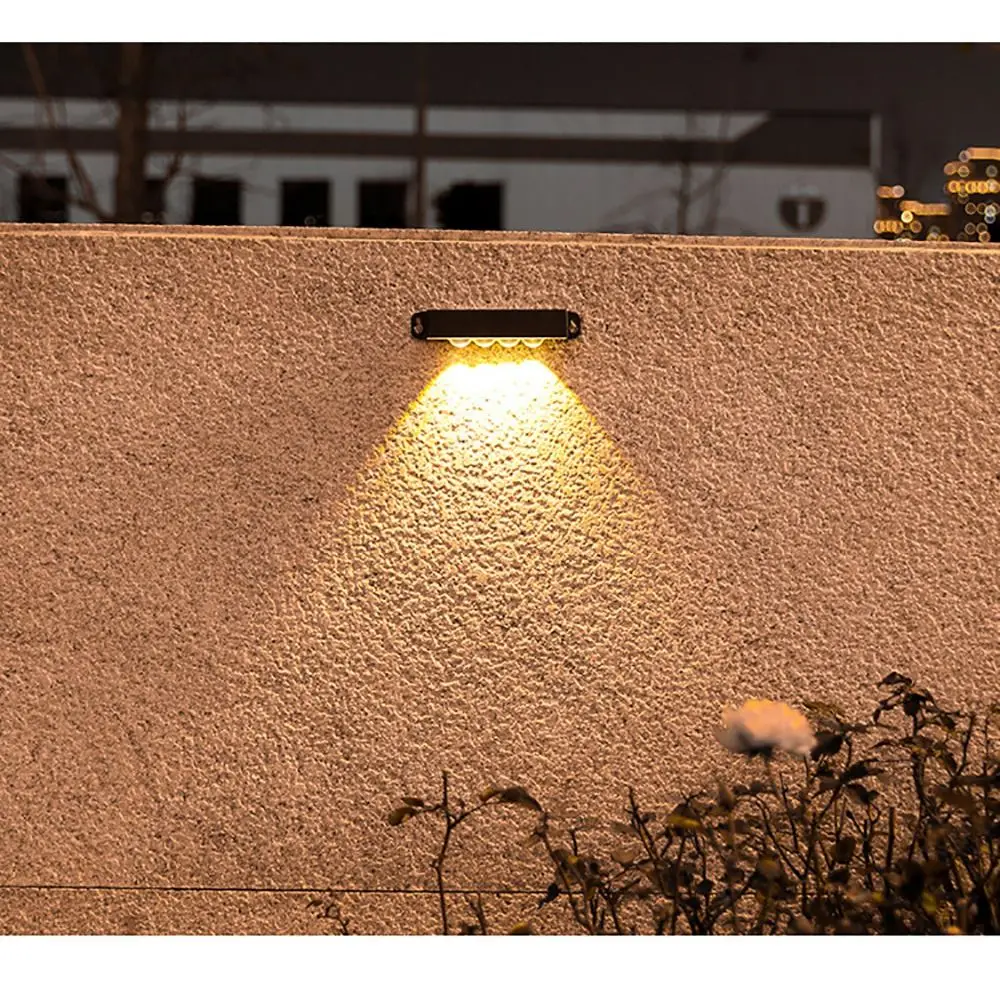 LED Solar Garden Lights Black Shell 1/2/3/4 Lamps Solar Pathway Lights Decorative Solar Charging Solar Step Lighting Pathway