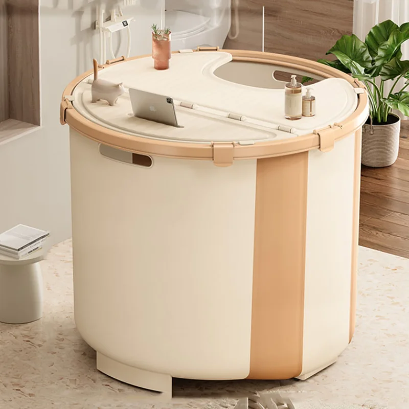 

Strong Shower Portable Bathtubs Plastic Large Bathroom Baby Foot Bathtub Bath Bucket Bainoire Pliable Adullte Home Furniture