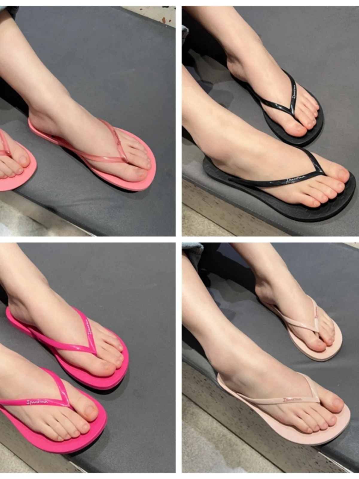 Sandalias de gelatina Ipanema 2024: Chanclas planas de verano para playa y vacaciones, estilo urbano a la moda, con suela de goma.