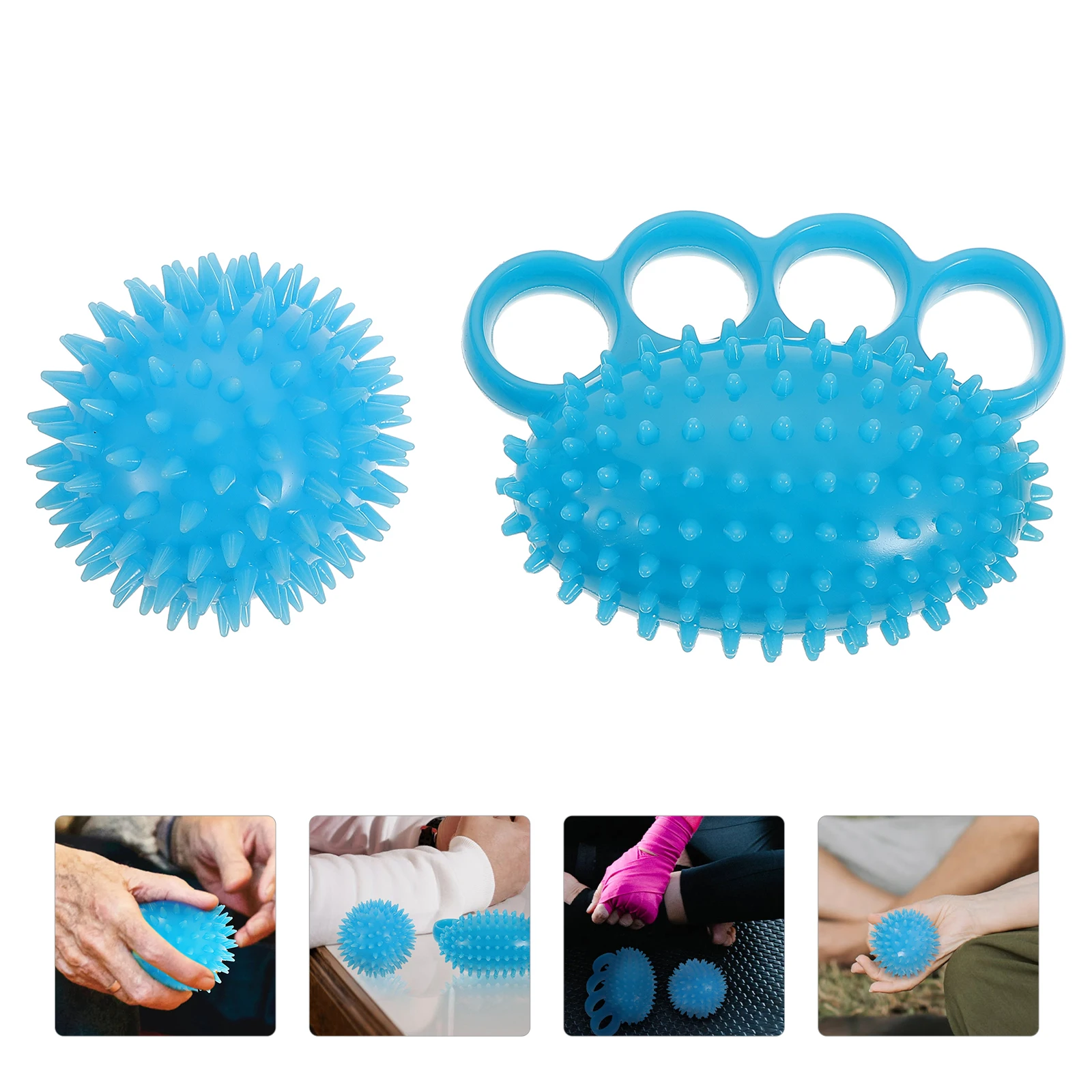 

2Pcs Grip Fitness H Balls Spikes for Exercise Exercising Massage Balls Elderly Stroke Recovery Wrist Strength Training