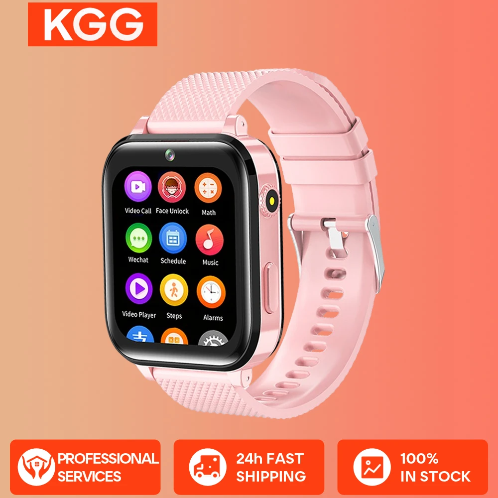 KGG 4G Smart Watch Kids ROM 8G Video Call SOS Videl Player Phone Watch GPS Locator APP DownLoad Children Smartwatch