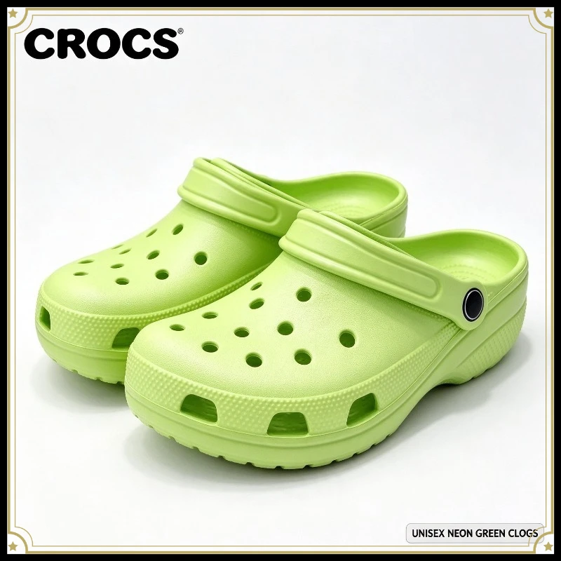 Crocs Classic Star Hole Shoes Non-slip Breathable Couple Outdoor Beach Shoes Bag Head Slippers EVA Sandals