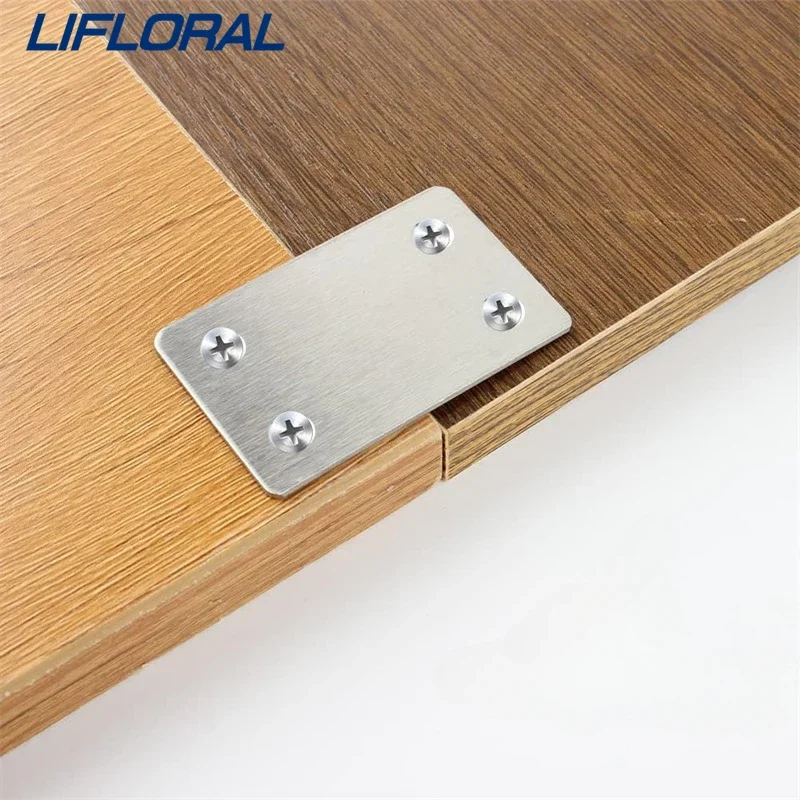 

20pcs 38*66mm Thickness1.2mm Stainless Steel Flat Brackets Straight Strip Repair Fixing Joining furniture Connecting fittings