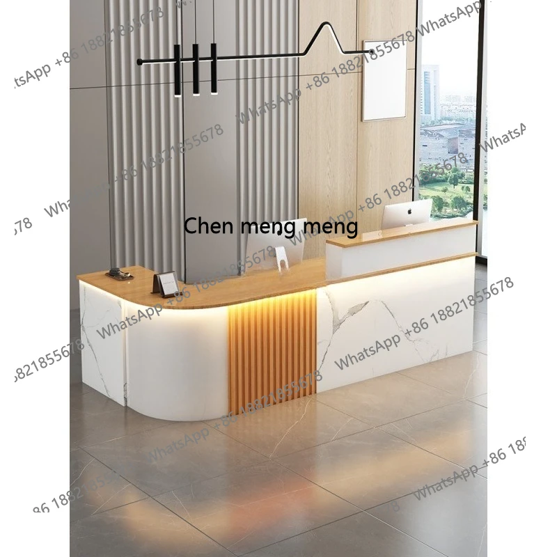 X Cashier, Counter Modern Hotel Front Desk Barber Shop Reception, Simple Company Front Desk