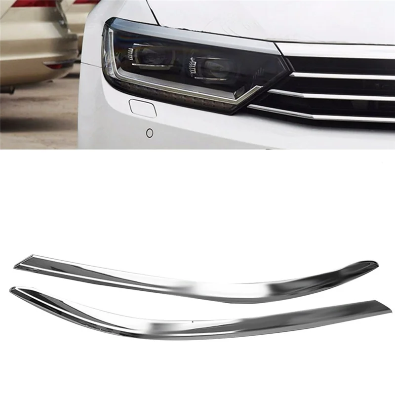 

2 шт., крышка для передней фары автомобиля, яркая полоса для VW Magotan Passat B8 Sedan Variant 2017-2021, сменные аксессуары