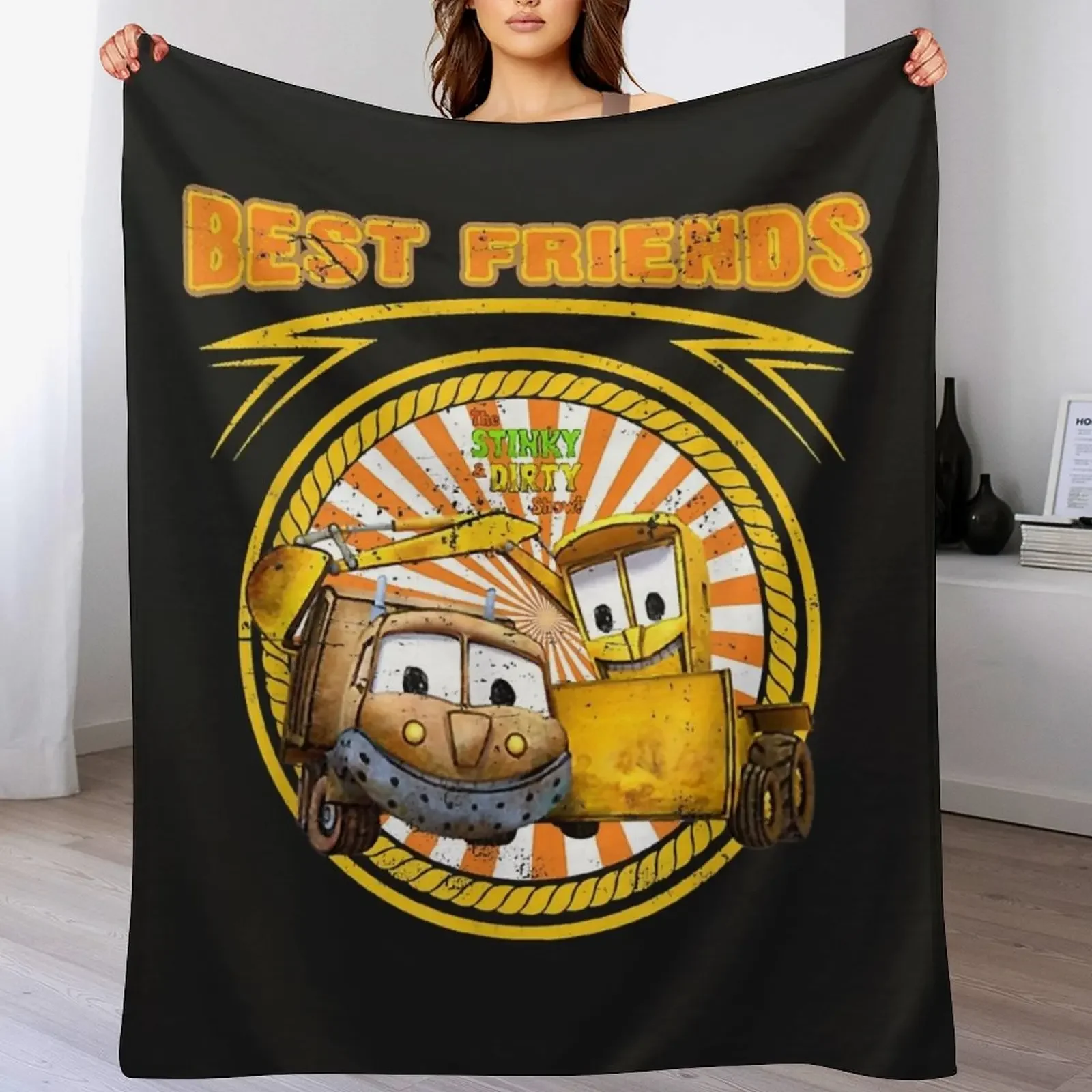 Funny Stinky Dirty Best Friends For Men Women Kids Throw Blanket Decorative Soft Throw Blanket for Couch Sofa