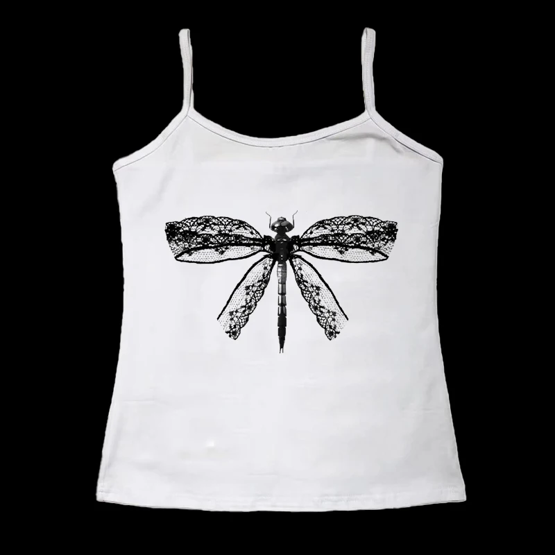 

2025 summer new Y2k Slim Fit Print Tops Women Off Shoulder Short Sleeve Tee Shirt Vintage Fake Two Piece Halter Lace Up T-shirts