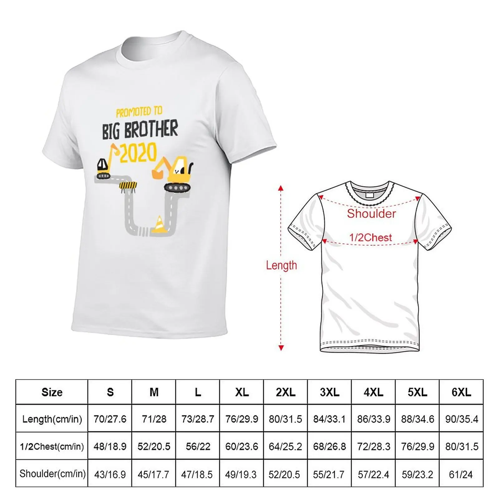 Promoted to Big Brother 2020 Excavator excavator T-Shirt funny t shirts cotton T-Shirt