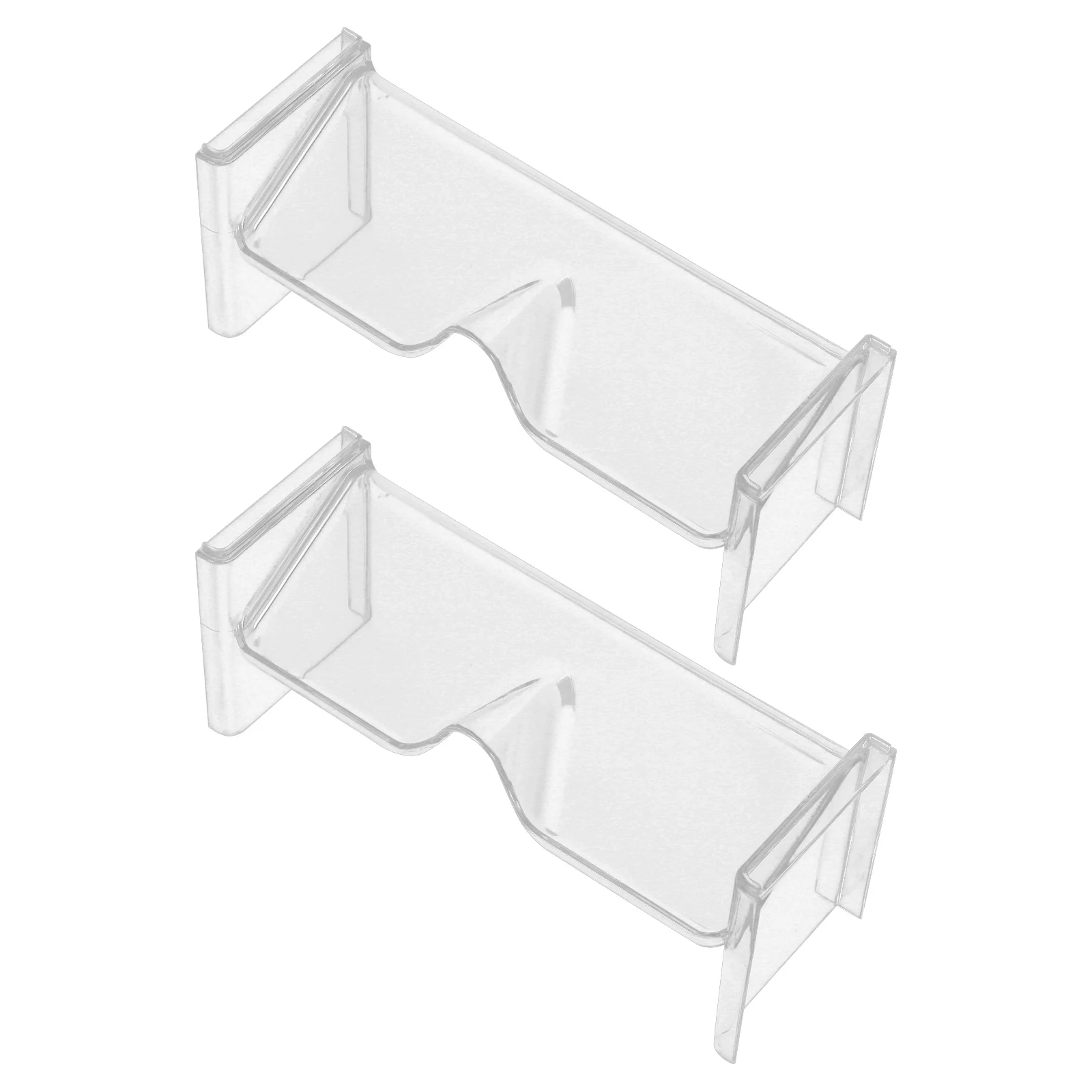 

2Pcs Transparent Eyeglass Organizer Glasses Storage Rack Sunglass Holder Desktop Display Stand Eyeglass Storage Organizer