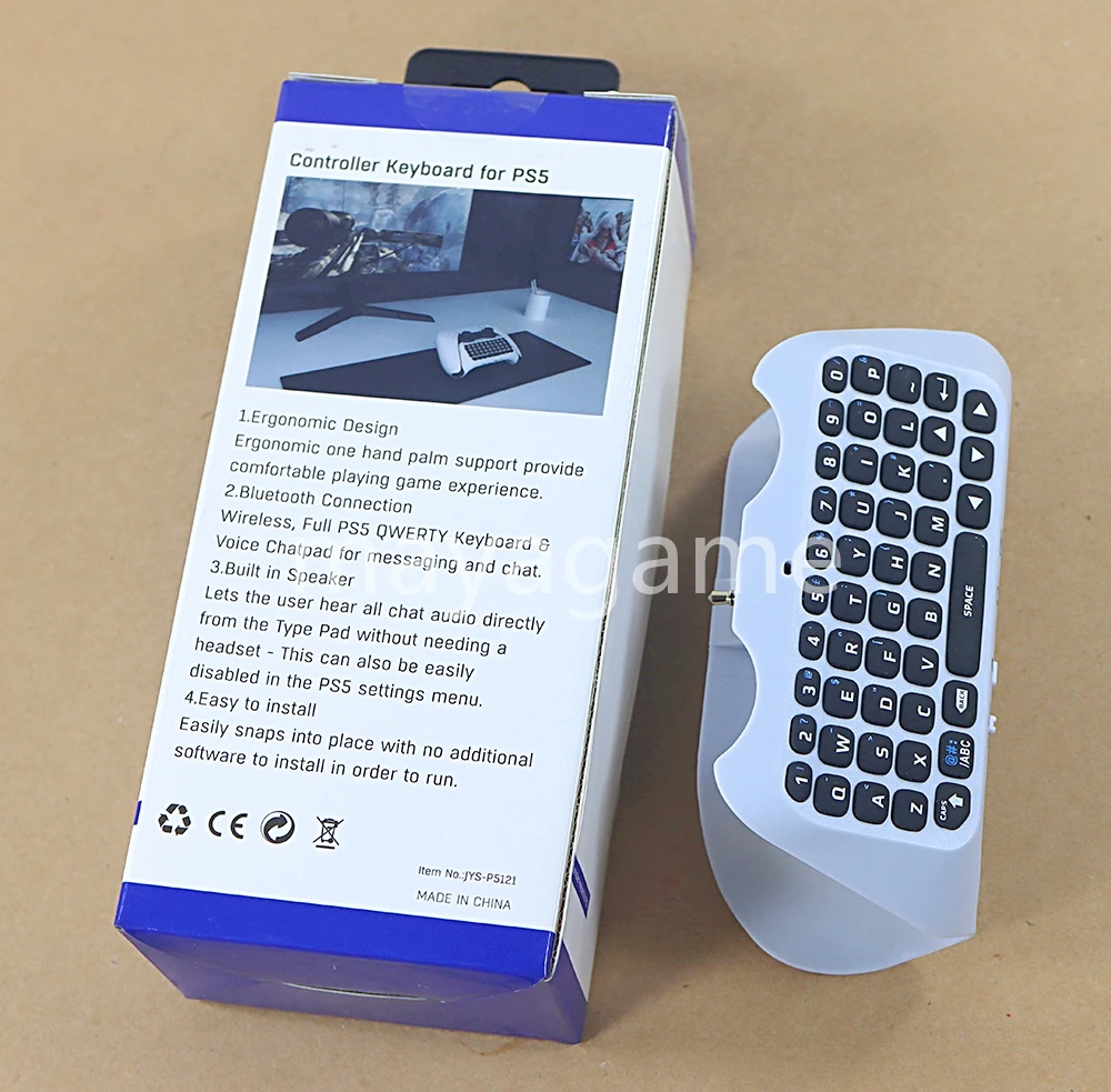 1pc Wireless Keyboard for PS5 Controller Handle Bluetooth External Keyboard for Playstation5 ChatPad