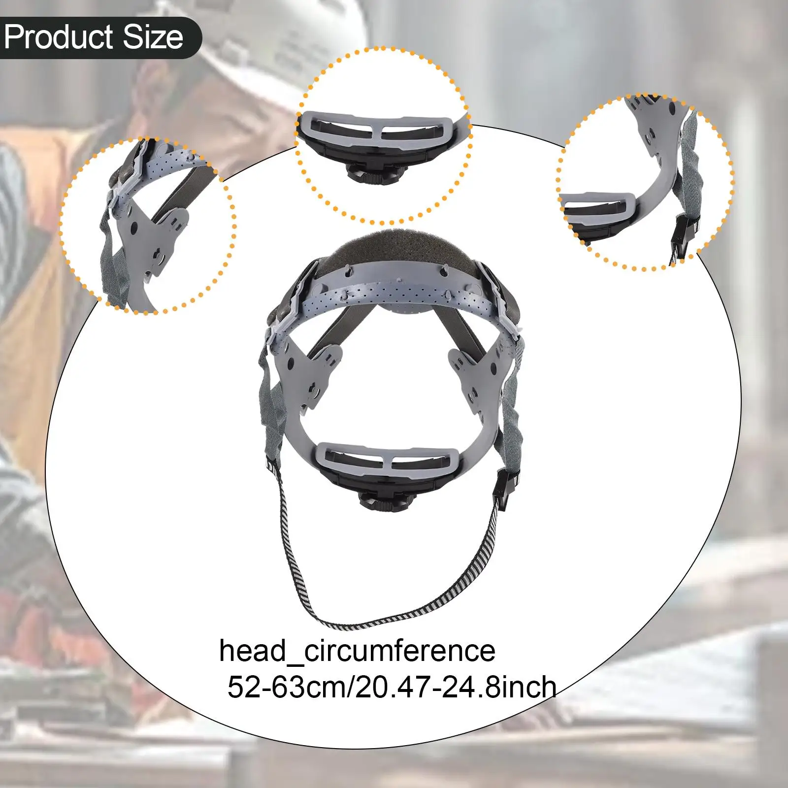 Hard Hat Replacement Ratchet Suspension Adjustable Shock Absorbing Breathable Bump Cap Insert Replace Part Hardhat Attachment