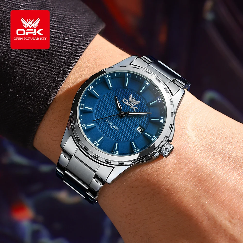 OPK Brnad Men Wristwatch Calendar Display Stainless steel 6037