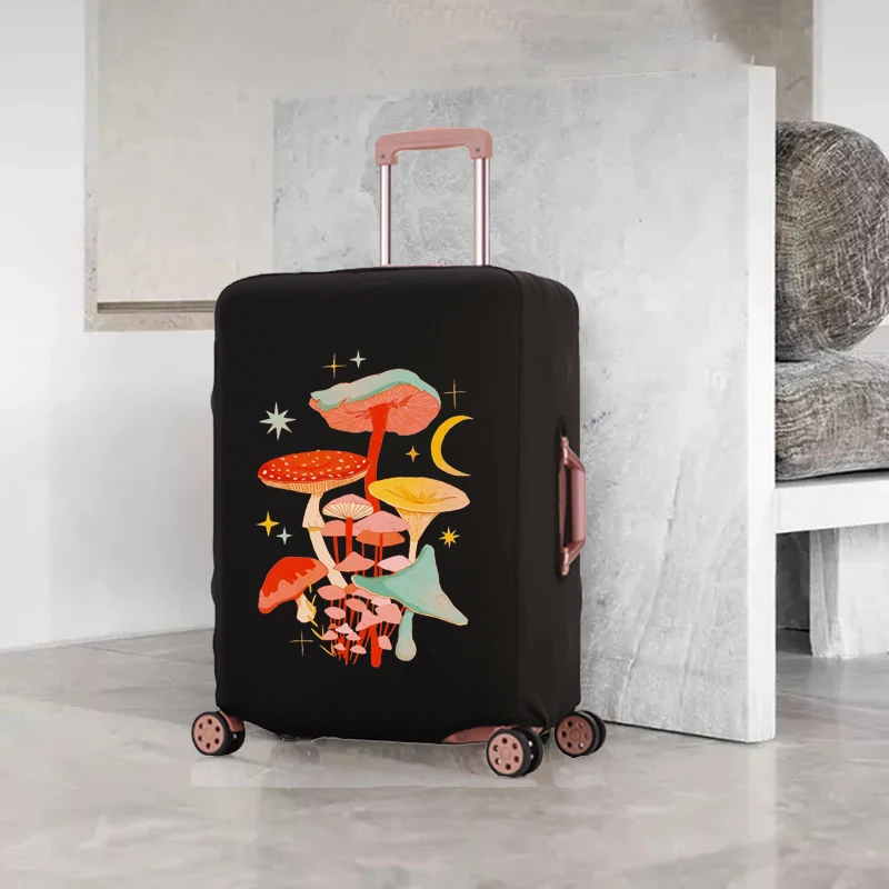 For 18-32 Inch Mushroom Print Luggage Cover Thicker Protective Cover Removeable Luggage Cover Anti-scratch Protective Cover