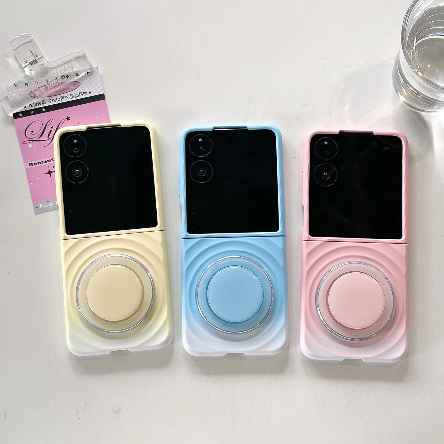 

Back Cover For Xiaomi Mix Flip 1 2 Case Gradient Color Magnetic Attraction Bracket Shockproof Phone Case