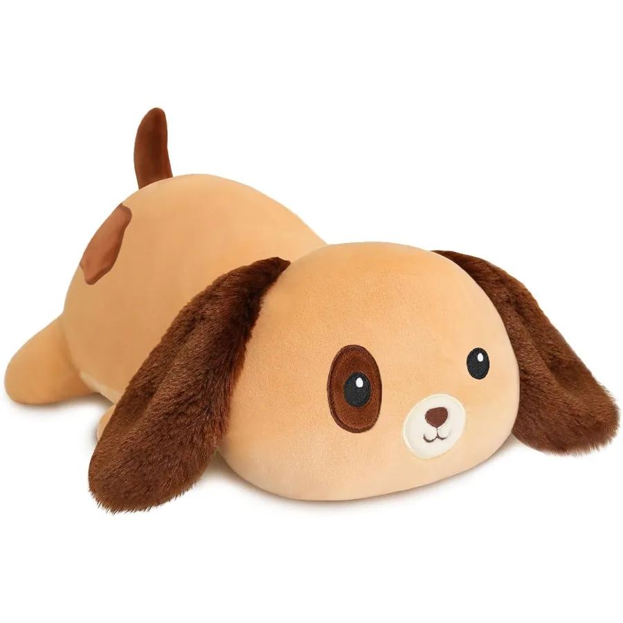 

Weighted Dog Plush Stuffed Animal for Adults Brown 23.6 Inch Soft Pillow Toy Gift Cute Labrador Plushie 3.1 Lbs