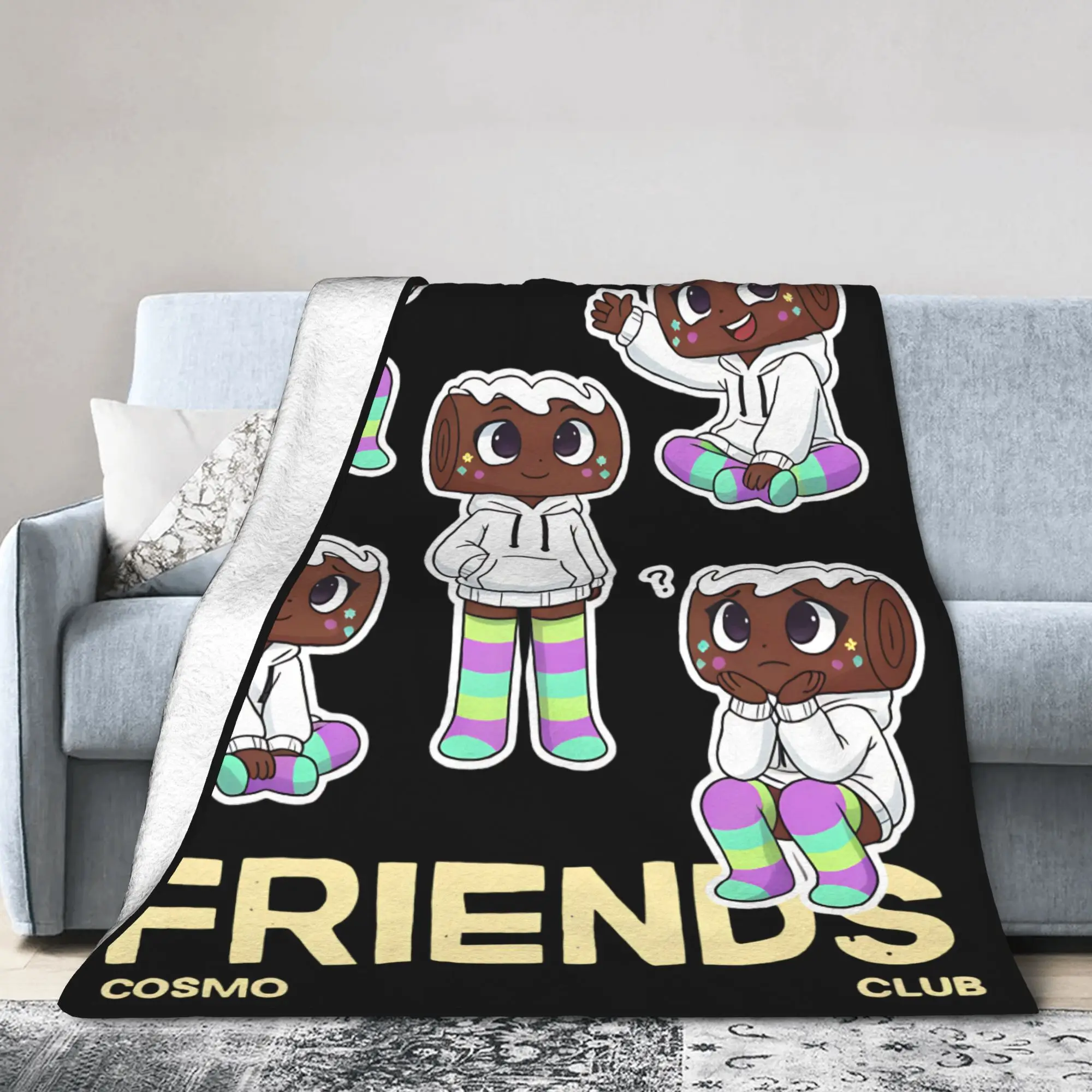 بطانية كوزمو فريندز دانديز وورلد من الفلانيل، بطانية كرتونية لغرفة النوم، لحاف دافئ للغاية #2