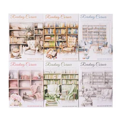 20 pcs Reading book scene theme DIY collage decorative stickers Scrapbooking Material handmade Diary Album Junk Journal Supplies