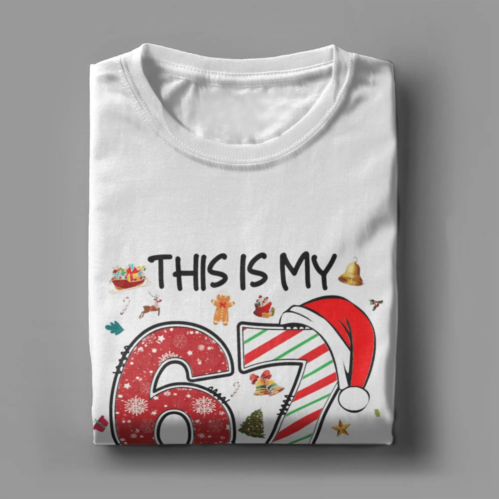 هذا بلدي 67 عيد الميلاد بيجامة 67 ميمي الجنرال ألفا تي شيرت الرجال القطن الجدة تي شيرت س الرقبة تي شيرت قصيرة الأكمام بلايز الصيف #4