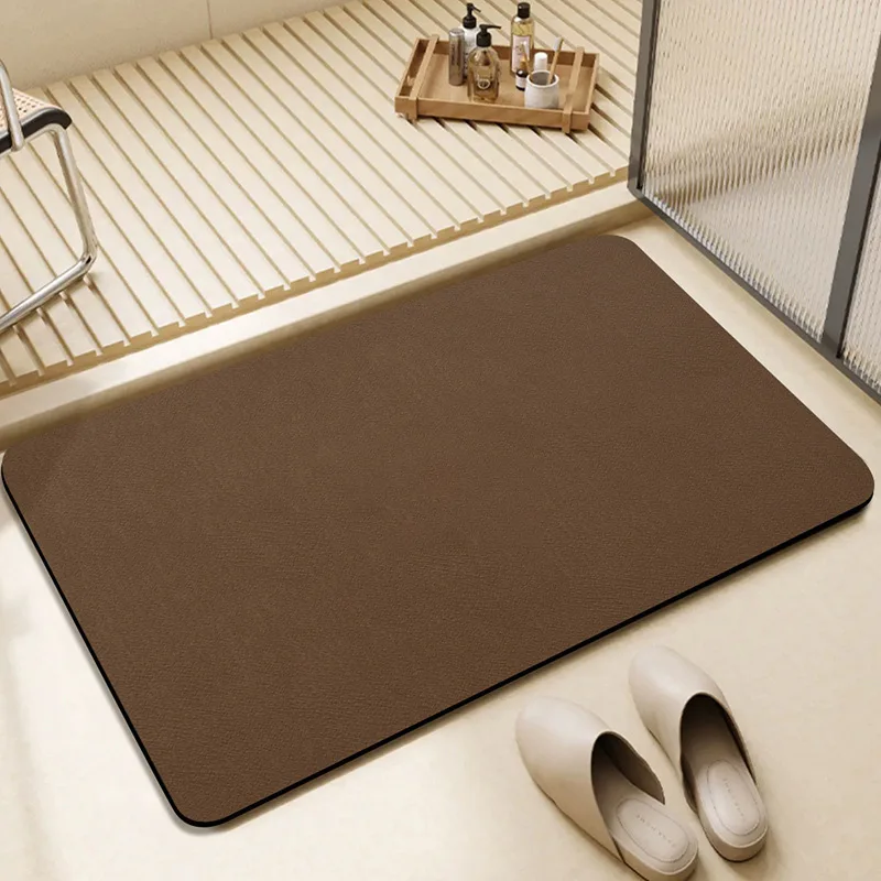 VIKAMA Solid Color Bathroom Rug Simple, Water-Resistant and Easy to Clean - Entrance Hall, Bathroom, Foot Mat, Home Decoration