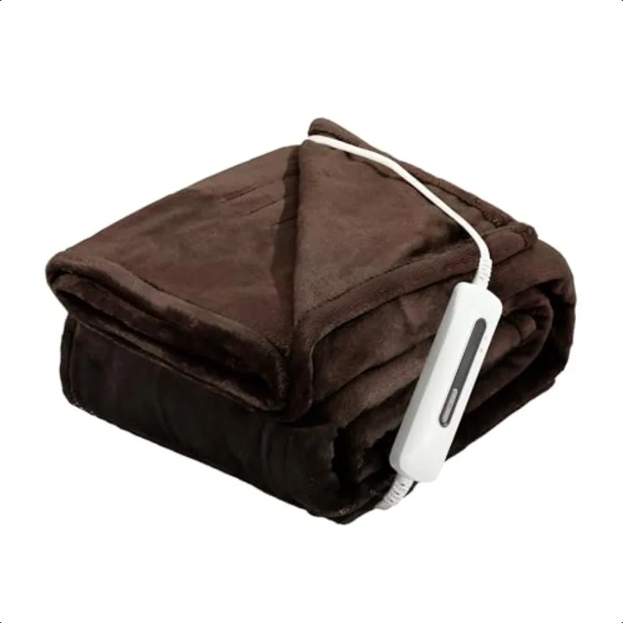 

Электрическое одеяло с подогревом 50 x 60 с 3 уровнями нагрева, 4 часа, автоматическое выключение, быстрый нагрев, 2-сторонняя фланель с сертификацией ETLFCC