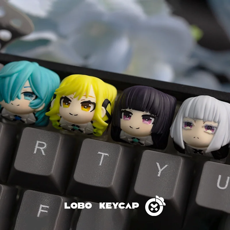 

Diy Cartoon Kurogane Otoha Mechanical Keyboard Keys Shiraya Tamaki Cross-Axis Mechanical Keyboard Pc Personalized Keycaps