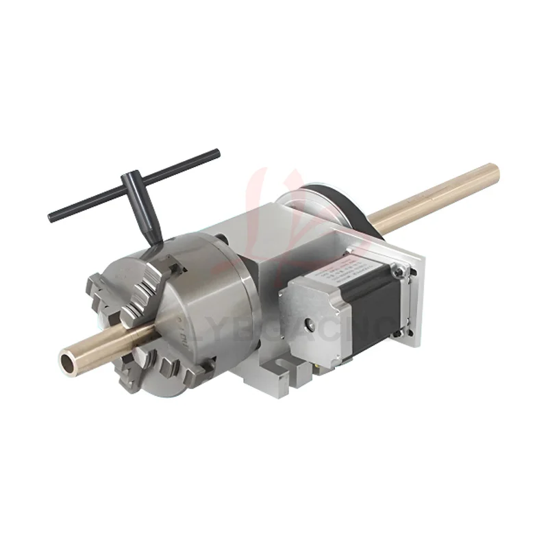 F5M-6-100AB 4thi Rotary Axis A Axis 100mm 3jaw  4Jaw Chuck Suitable for Milling Machines Waterproof Motor Engraving Machine