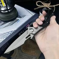 Jungle Expedition High-Hardness Folding Knife Outdoor Camping Hunting Tactical Survival Knife 5Cr13MoV Blade Nylon Fiber Handle