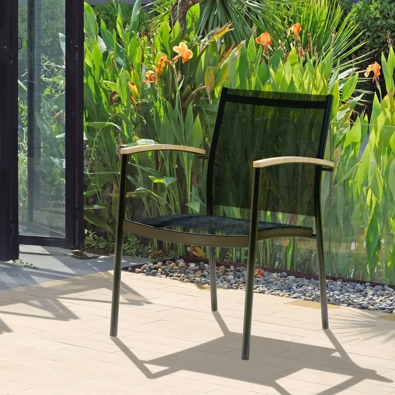 Custom Aluminum Mesh Outdoor Leisure Chair Set - Classic and Comfortable Garden Terrace Furniture