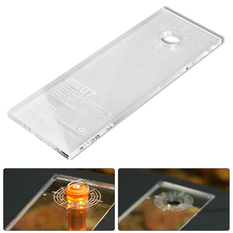 

B48B-For Goal Zero Compatible 0.5 Unit Clear Acrylic IGT Table Board Outdoor For Camping Light Table Base