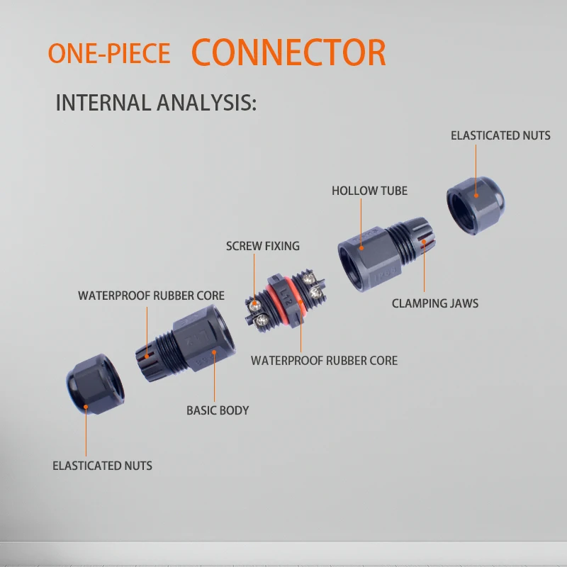 L12 IP68 Mini Outdoor Waterproof Cable Connector for Underground Wiring 2Pin Durable Electrical Terminal Adapter Wire Connecto