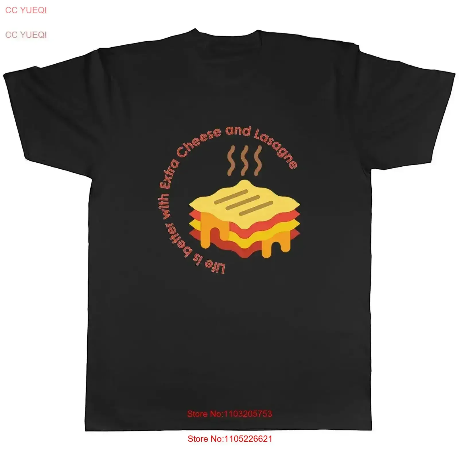 Life is Better with Mens T Shirt Extra Cheese and Lasagne vintage Washed Slightly Stylish Breathable designer clothes vintage