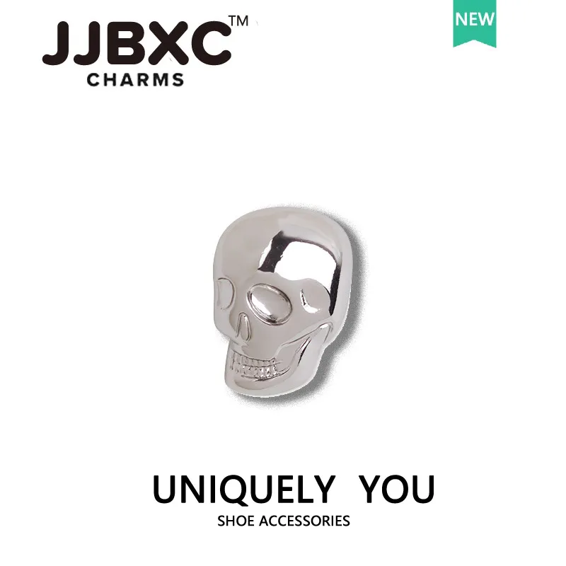JJBXC CHARM Shoe Accessories Metal Skull  Cartoon Jewelry Shoes Flower DIY Fashion Shoe decorations Suitable for cross Shoes