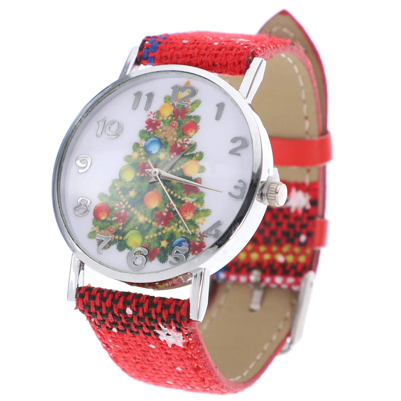 

Women Fashionable Watch Christmas Pendant Elegant PU Quartz Wristwatch Beautiful Leisure Snowflake Style Watch Jewelry f