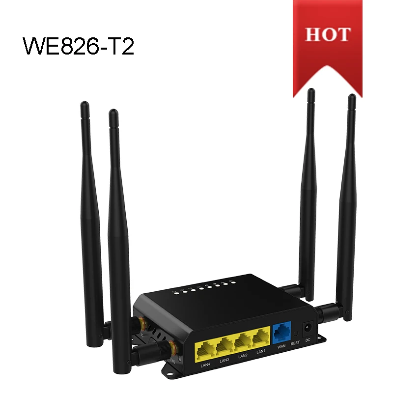 WE826 3G 4G Router Wireless Access Point with 4G Antenna 4*Lan Sim Card Slot 300mbps 32 User