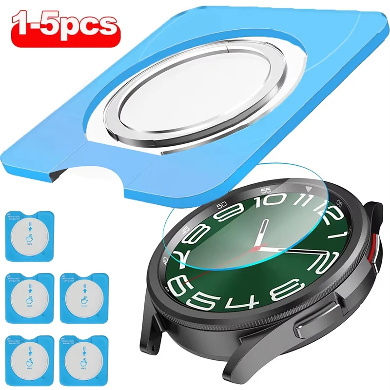 5pcs Tempered Glass For Samsung Galaxy Watch 7 Full Screen Protector For Samsung Galaxy Watch 7 Ultra With Tool Easy Install Kit